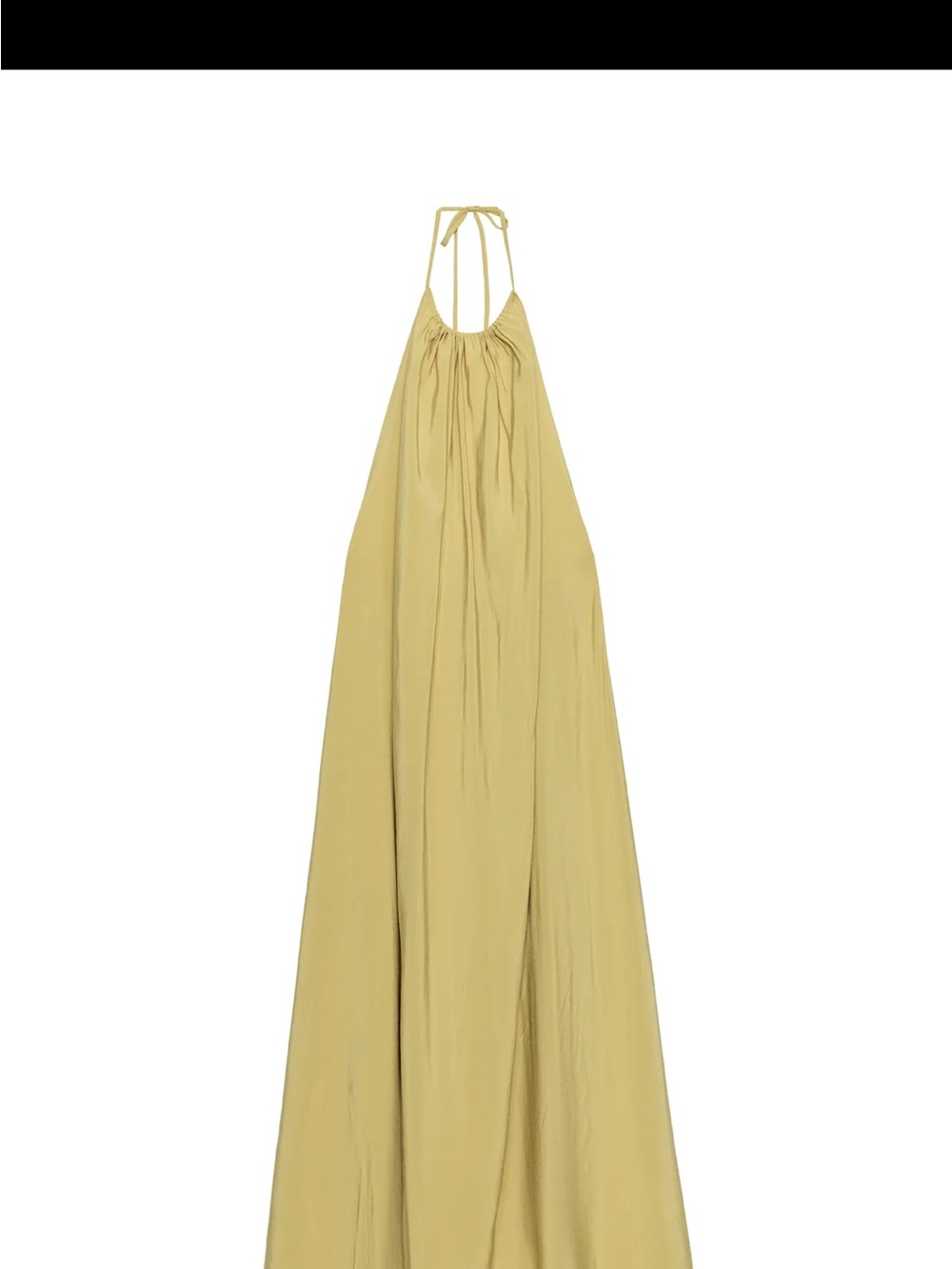 Zara Pale Yellow/Greenish Halter Maxi Dress